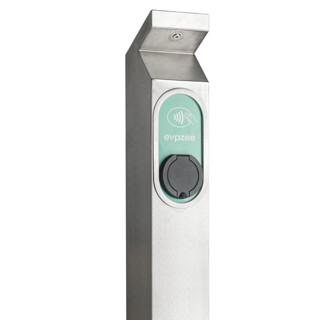 Acrospire evpzee bollard on-street ev charging bollard