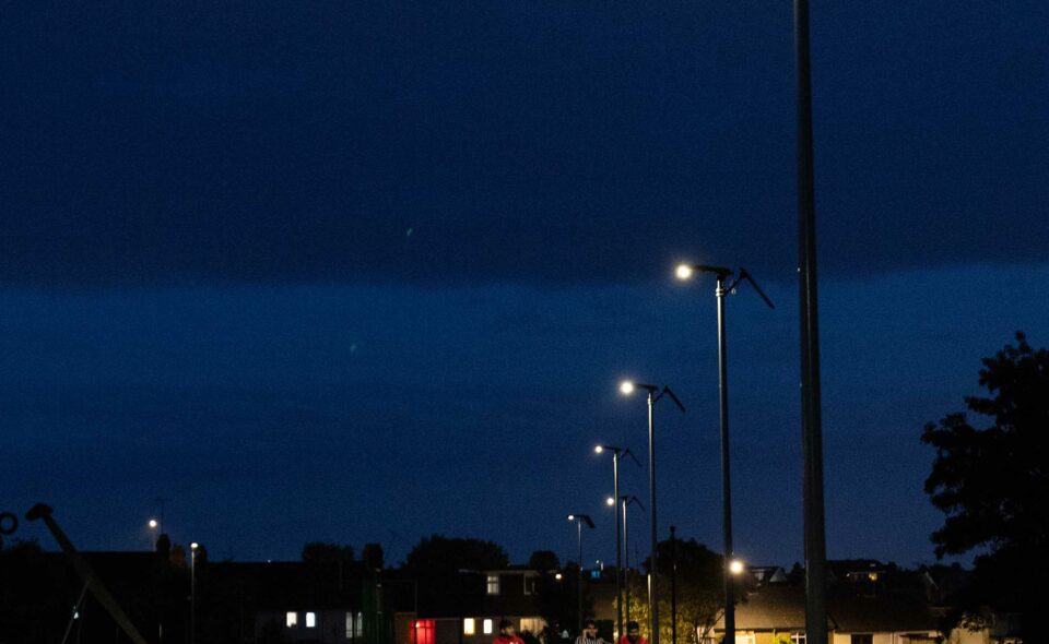 solar street lighting at Kingsway Recreation Ground, Luton